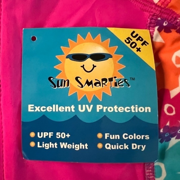 SUN SMARTIES ONE STEP AHEAD BABY GIRL PINK ONSIE SWIMSUIT SIZE 12 MONTHS NWT - Picture 3 of 10